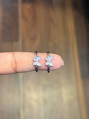 silver pretty butterfly toe ring