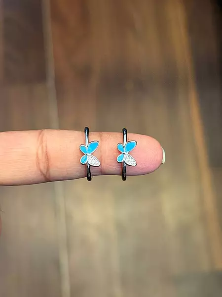 silver pretty butterfly toe ring