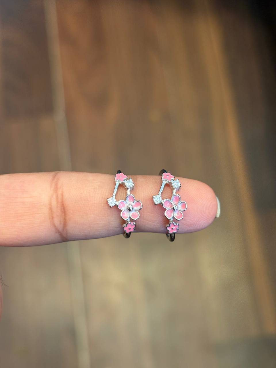 silver bloom toe ring