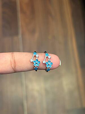 silver bloom toe ring