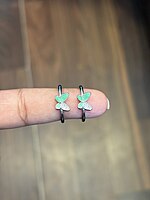 silver pretty butterfly toe ring