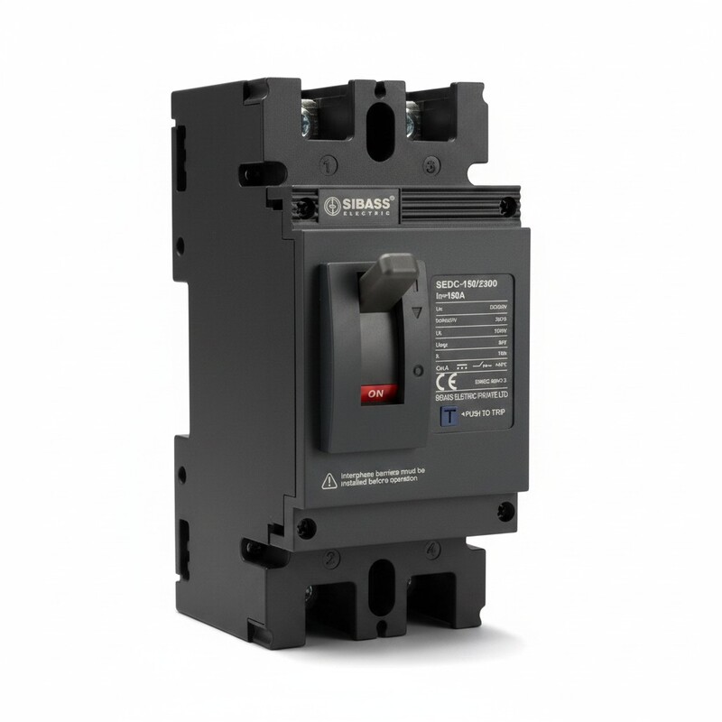 Sibass DC MCCB 150A 2-Pole | DC 500V Molded Case Circuit Breaker
