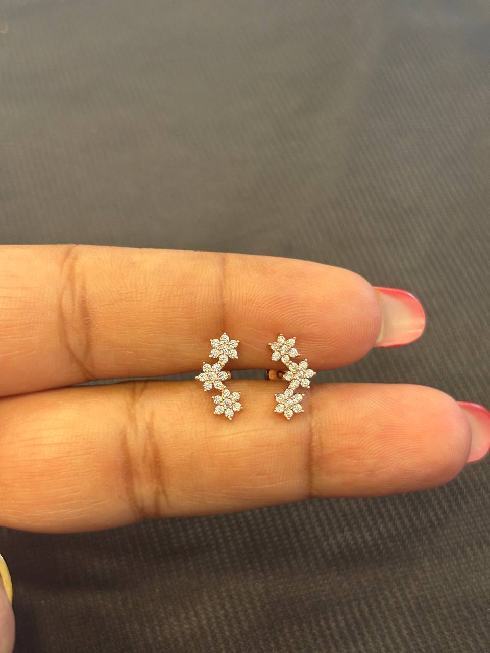 Silver lila second stud