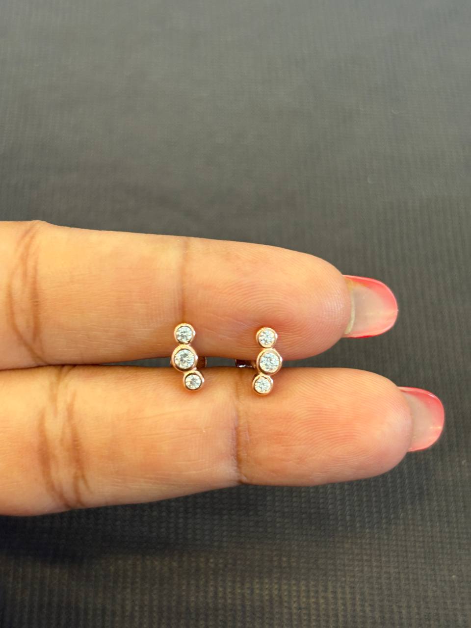 Silver deepthi stud