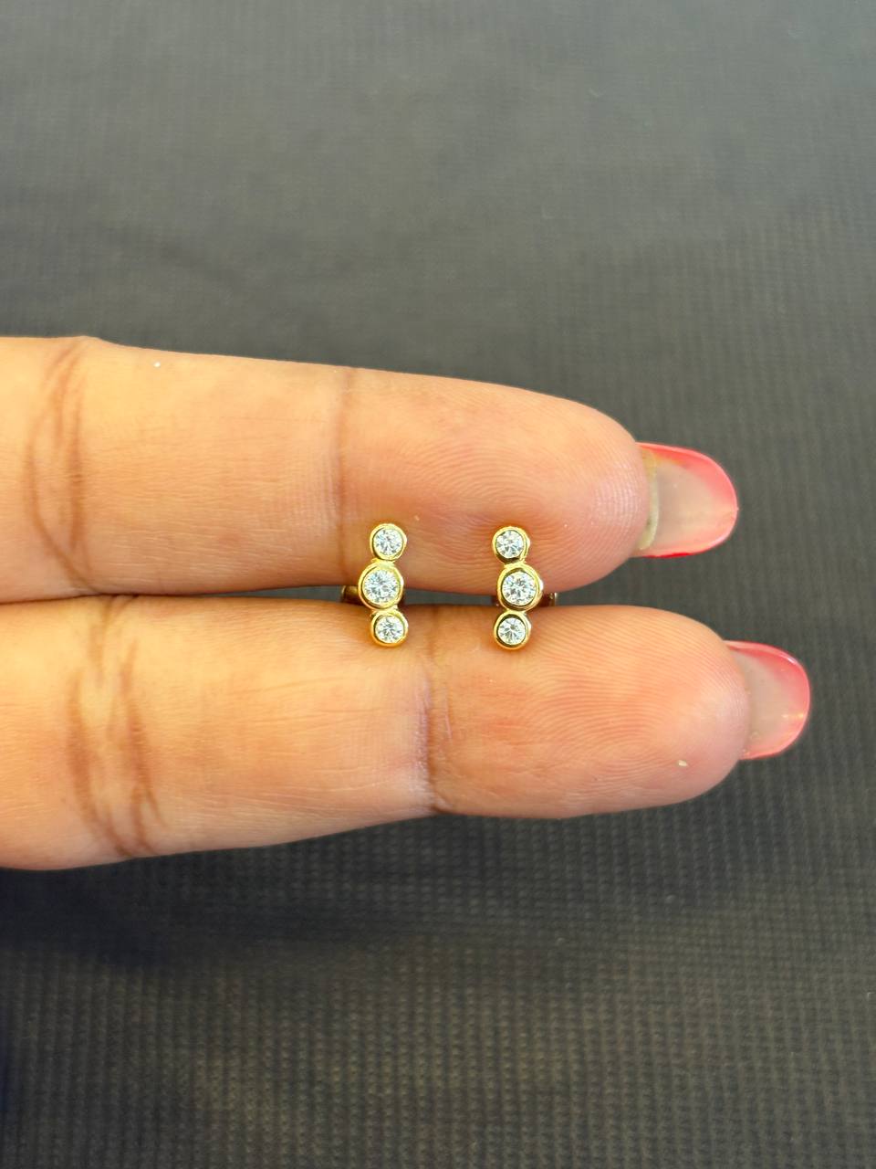 Silver deepthi stud