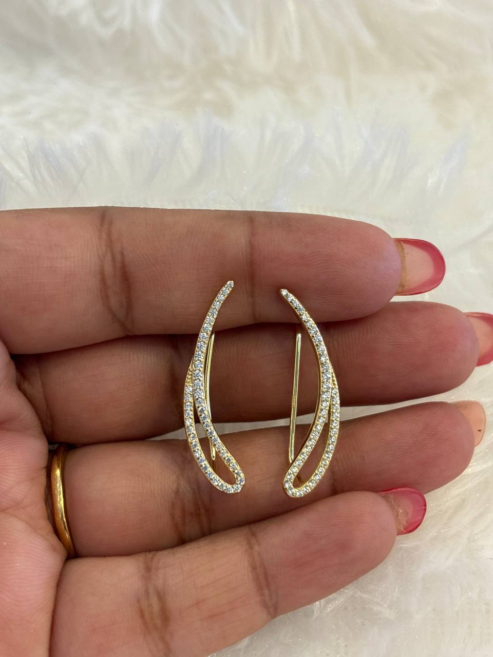 Silver megha earcuff