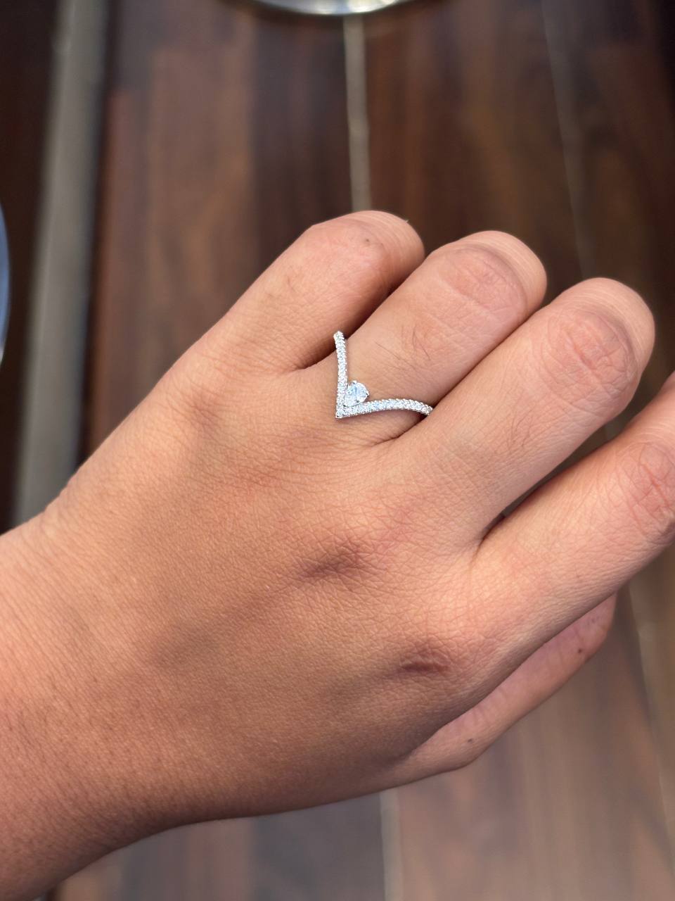 Silver rhea ring