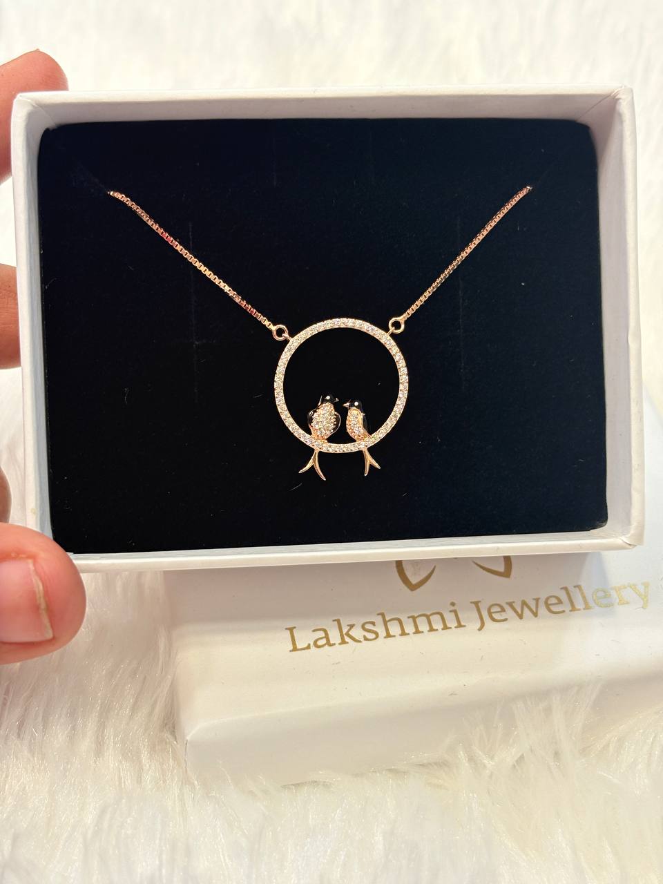 Silver kuruvii chain with rosegold finish
