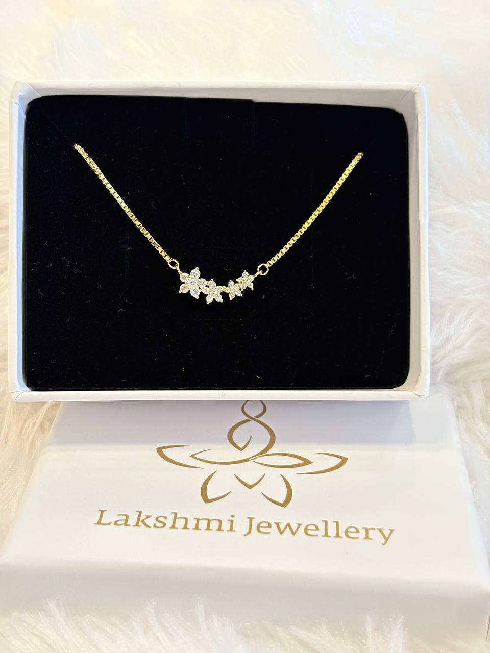 Silver starlink chain with rosegold finish