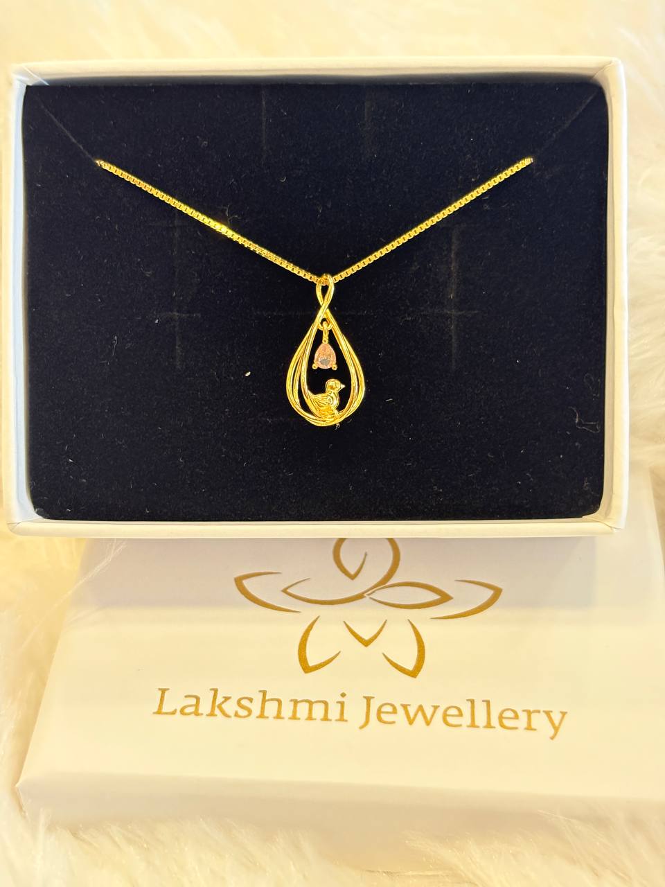 Silver kuruvi pink with gold finish