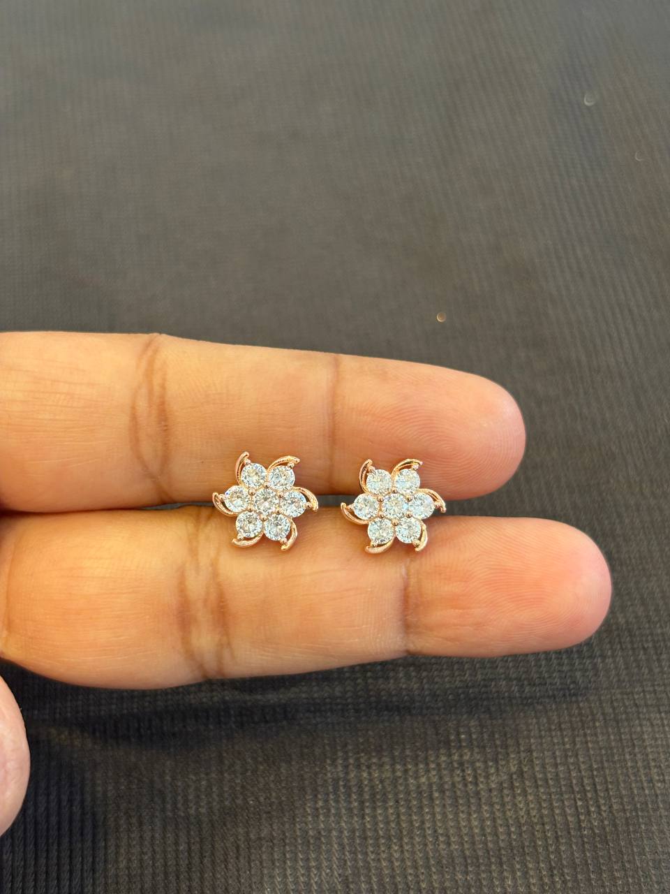 Silver stone chakra with rosegold finish