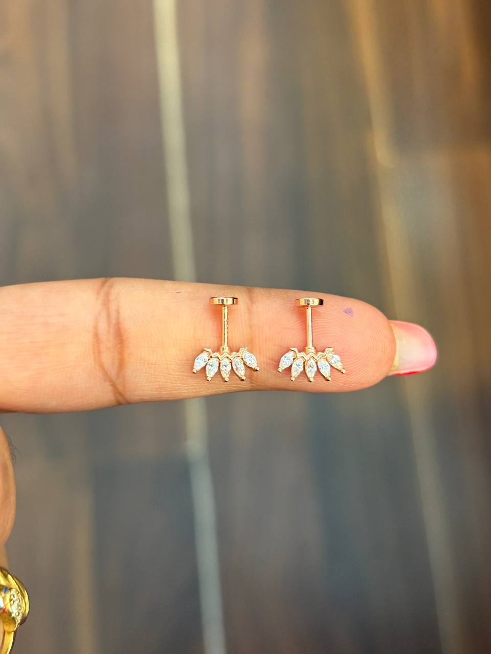 Silver anaya bugdi with rosegold finish
