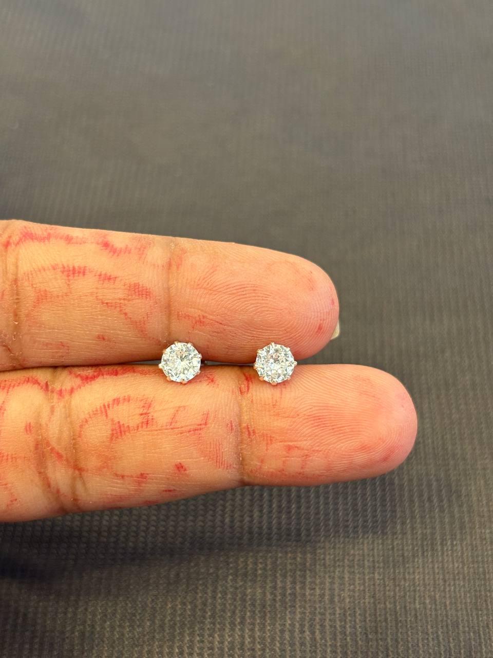 Silver 5 mm one stone stud