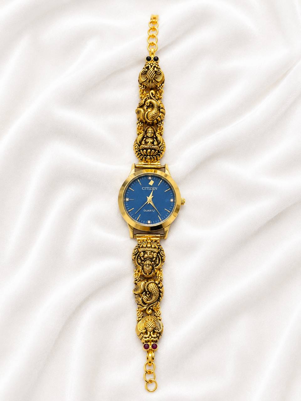 Silver meera watch with adjustable rings