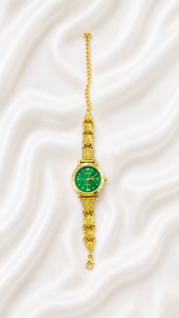 Silver iayl watch with antique finish