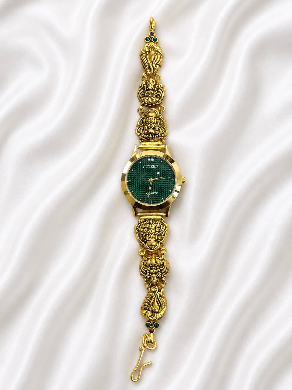 Silver brindha watch with antique finish