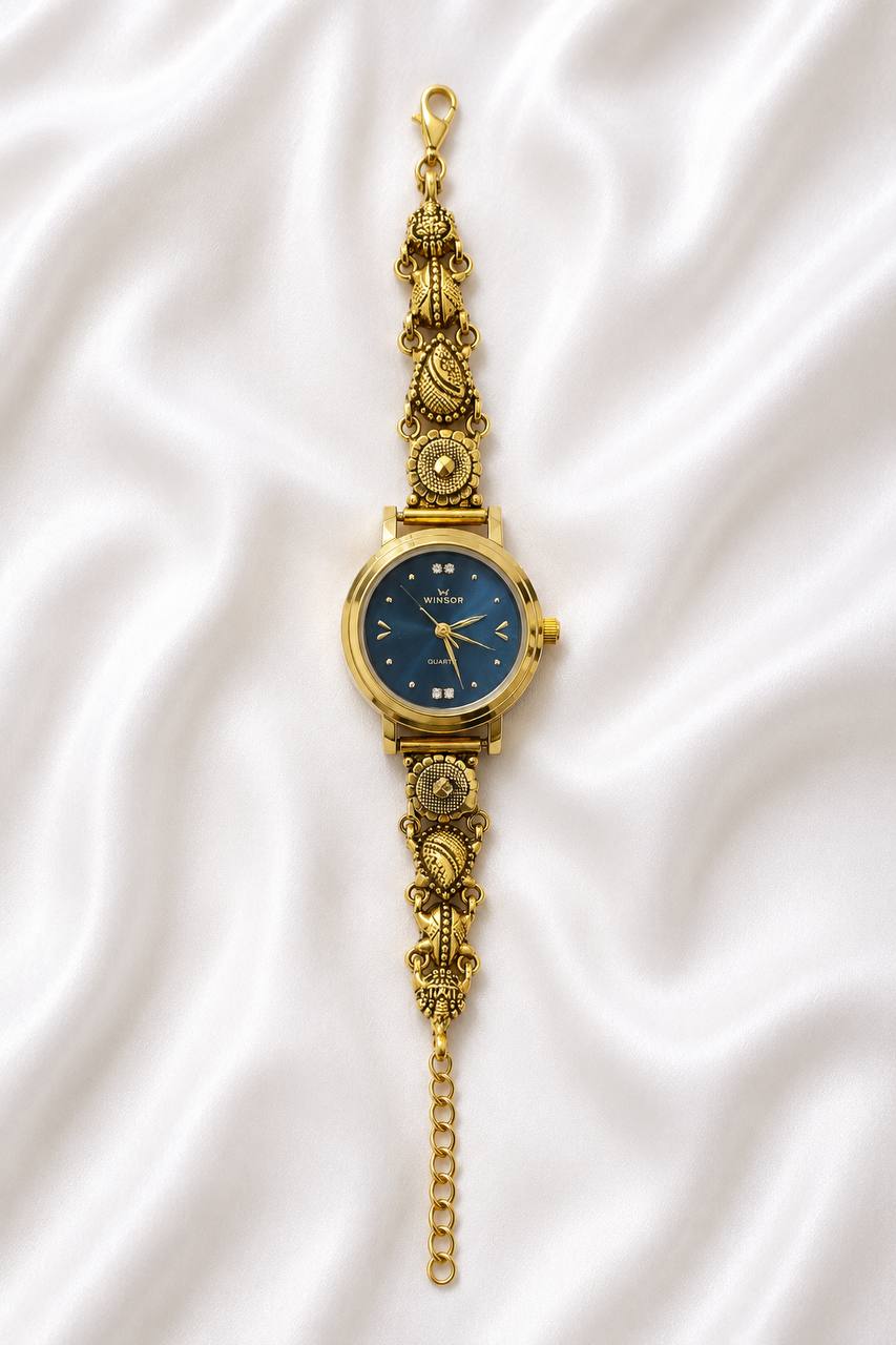 Silve alisha watch with antique finish