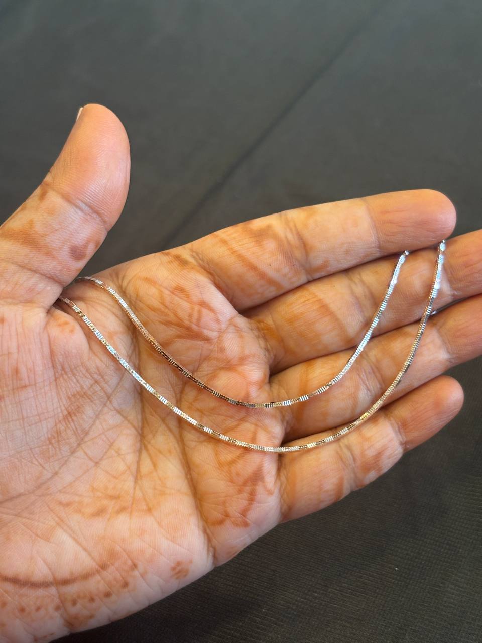 Silver cavery anklet with rosegold finish