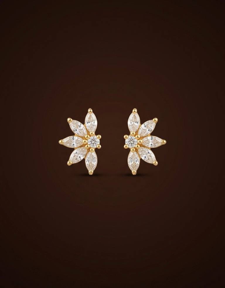 Silver olivia second stud with gold stud