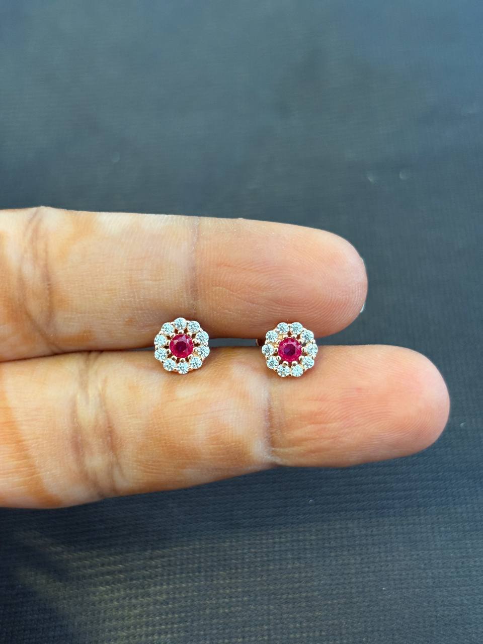 Silver imaiya red with rosegold finish