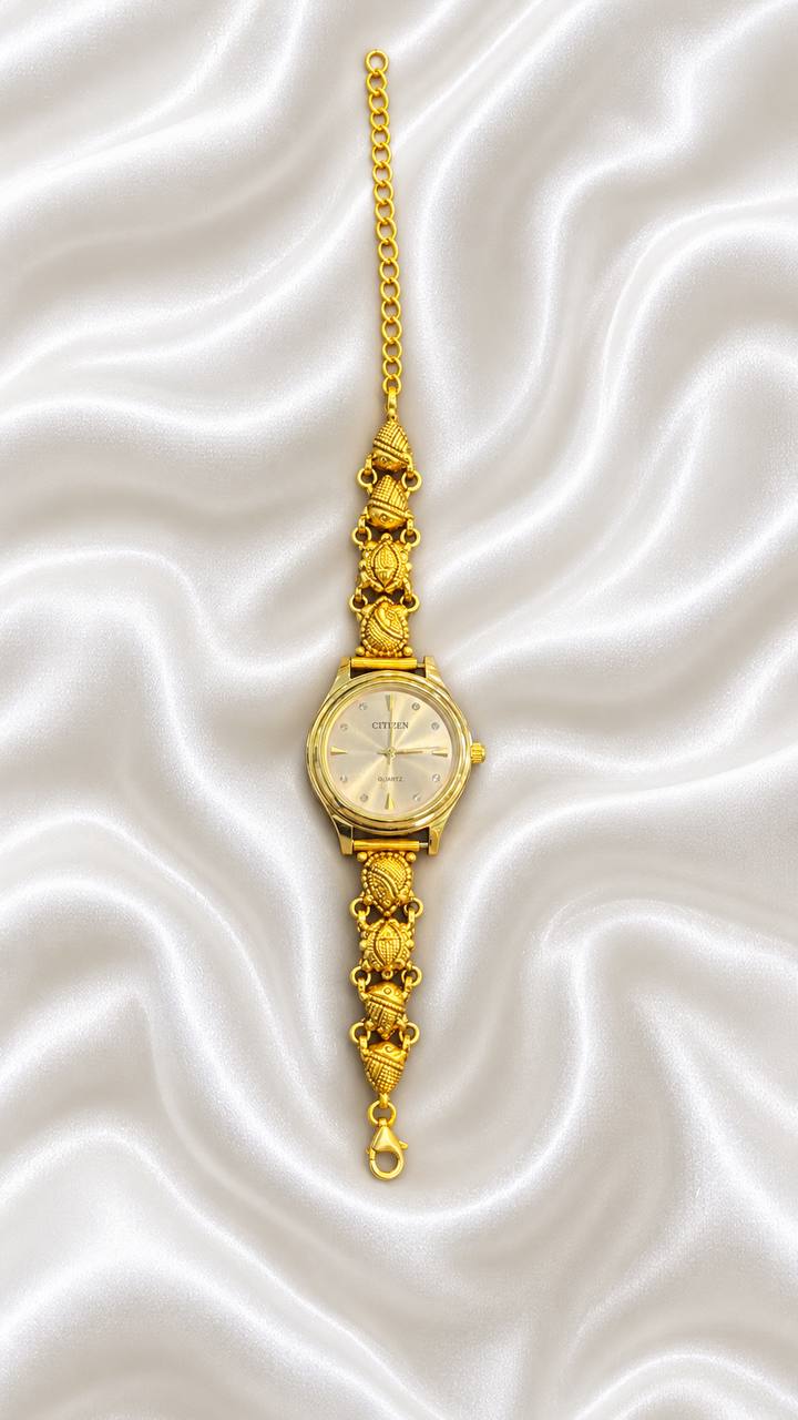 Silver charvi watch with antique finish