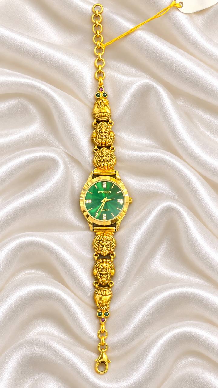 Silver roshika watch with antique finish