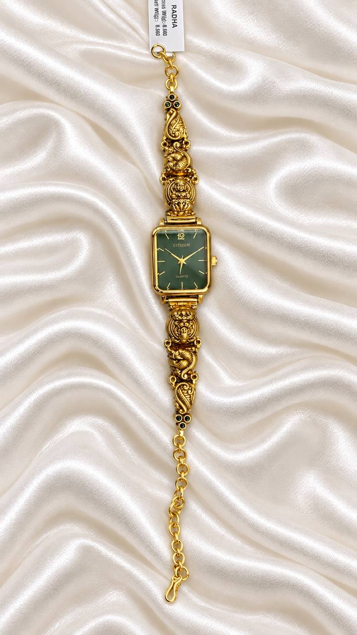 Silver reema watch with antique finish