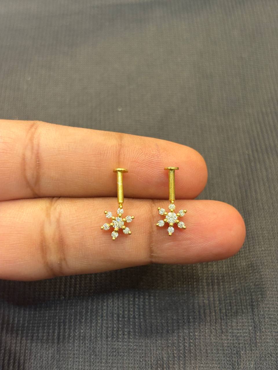 silver radha koppu with gold finish