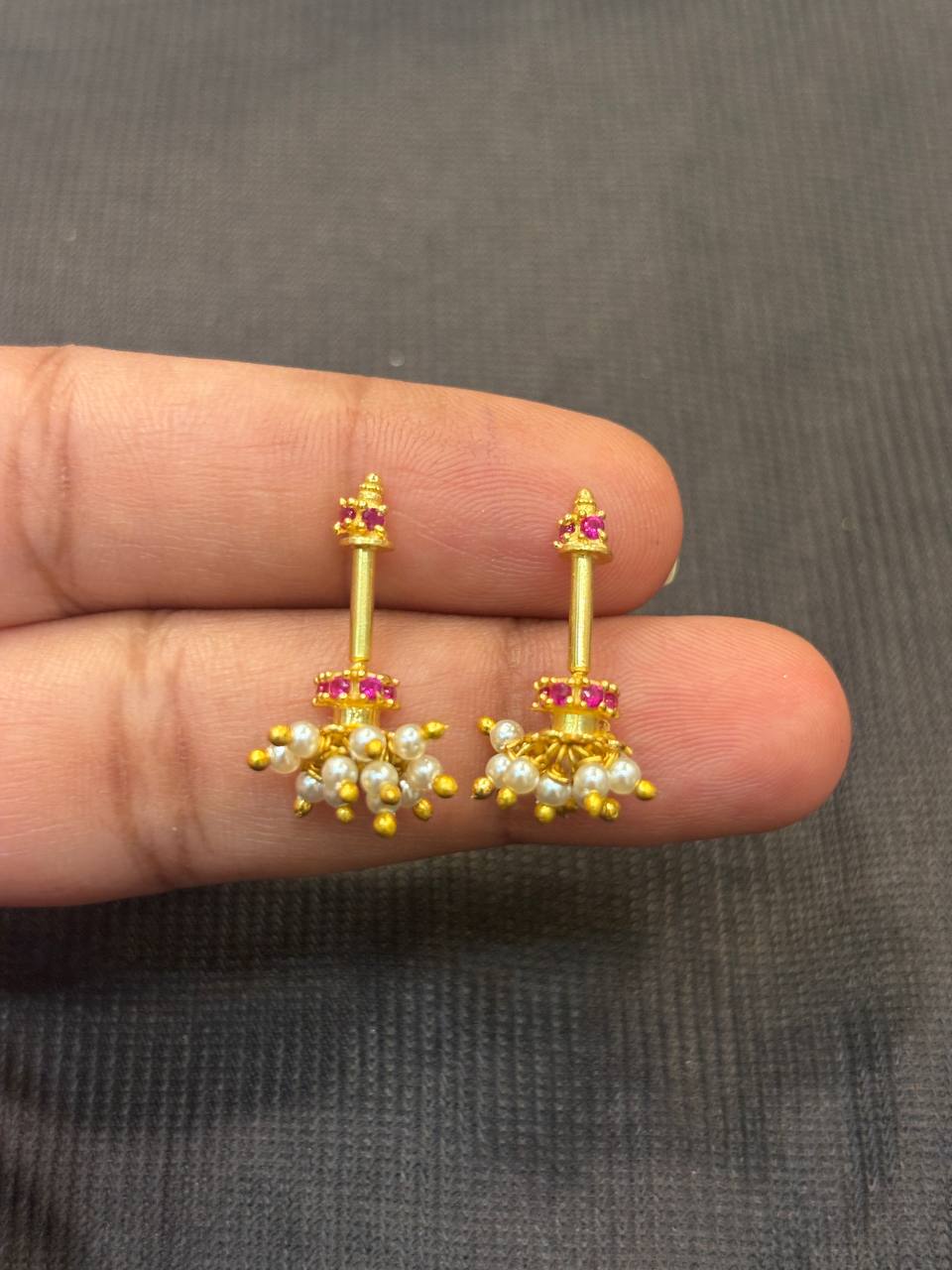 silver jovika koppu with gold finish