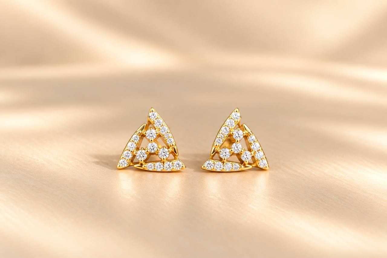 silver alagi1 stud with gold finish