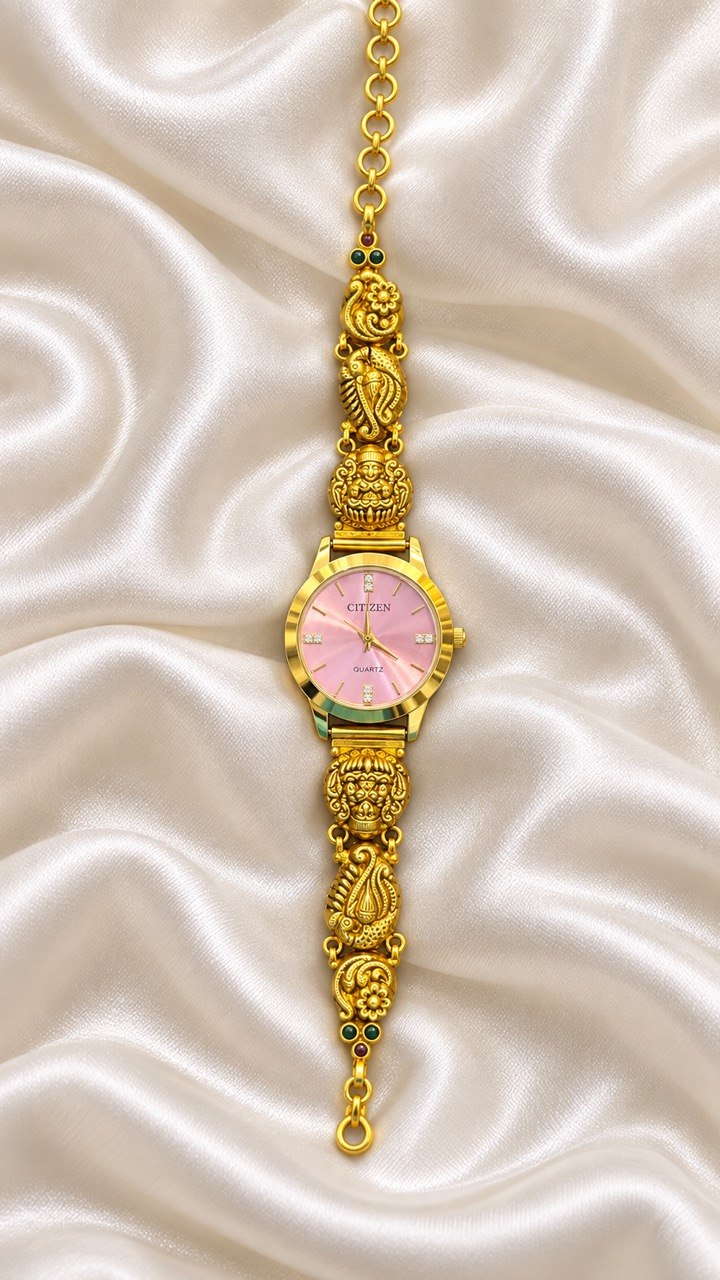 Silver nivi watch with antique finish