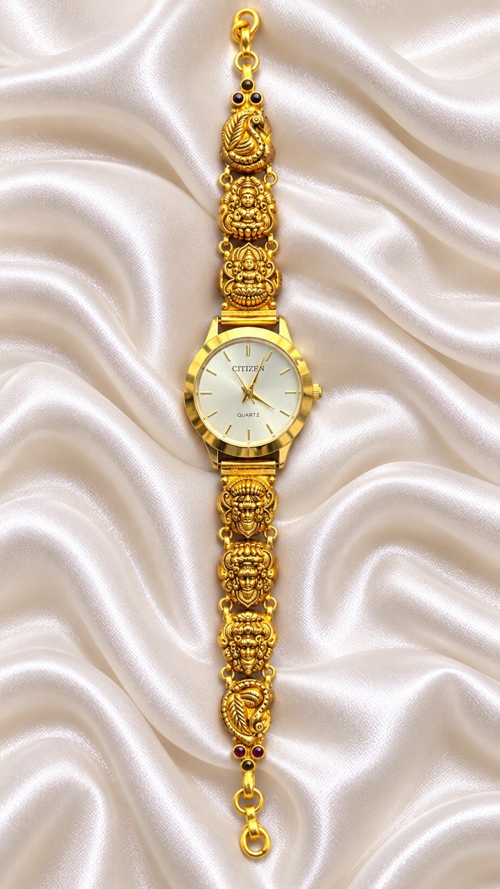 Silver aadhya watch with antique watch