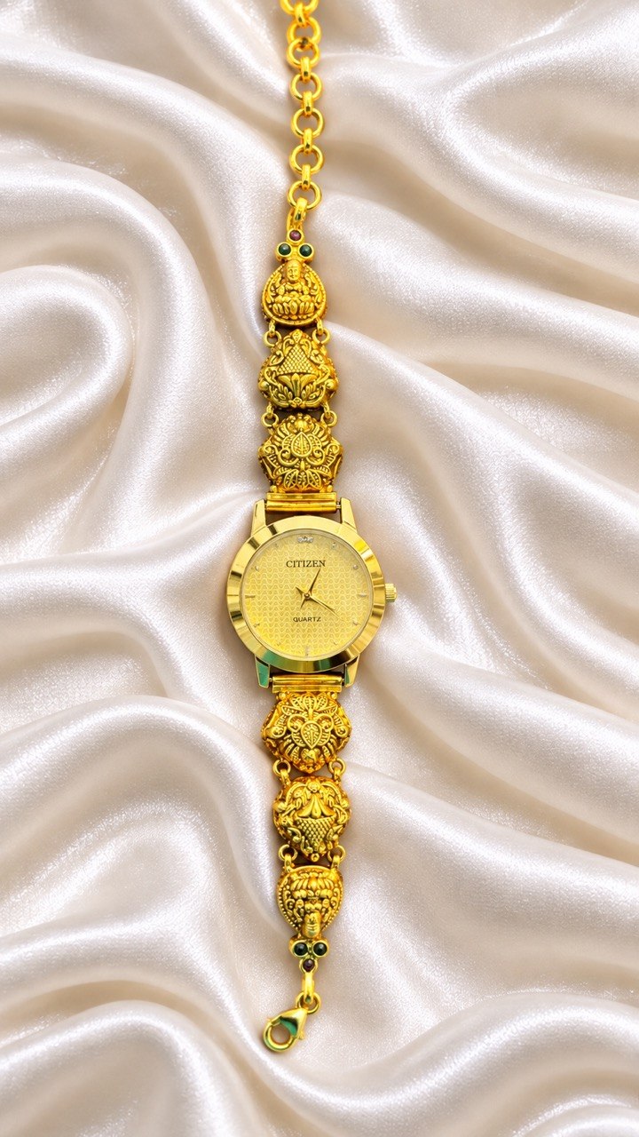 Silver anika watch with antique finish