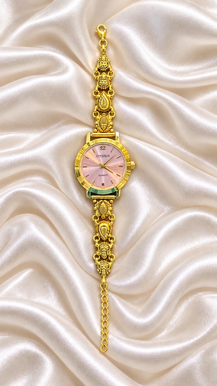 Silver tanisha watch with antique finish