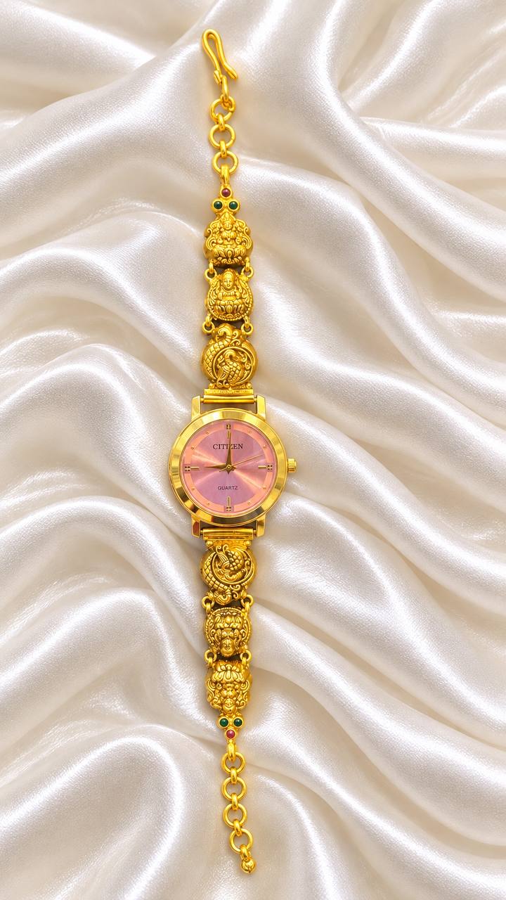 Silver rithika watch with antique finish