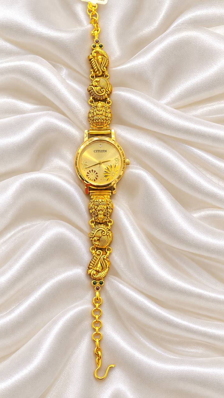 Silver nyra watch with antique finish