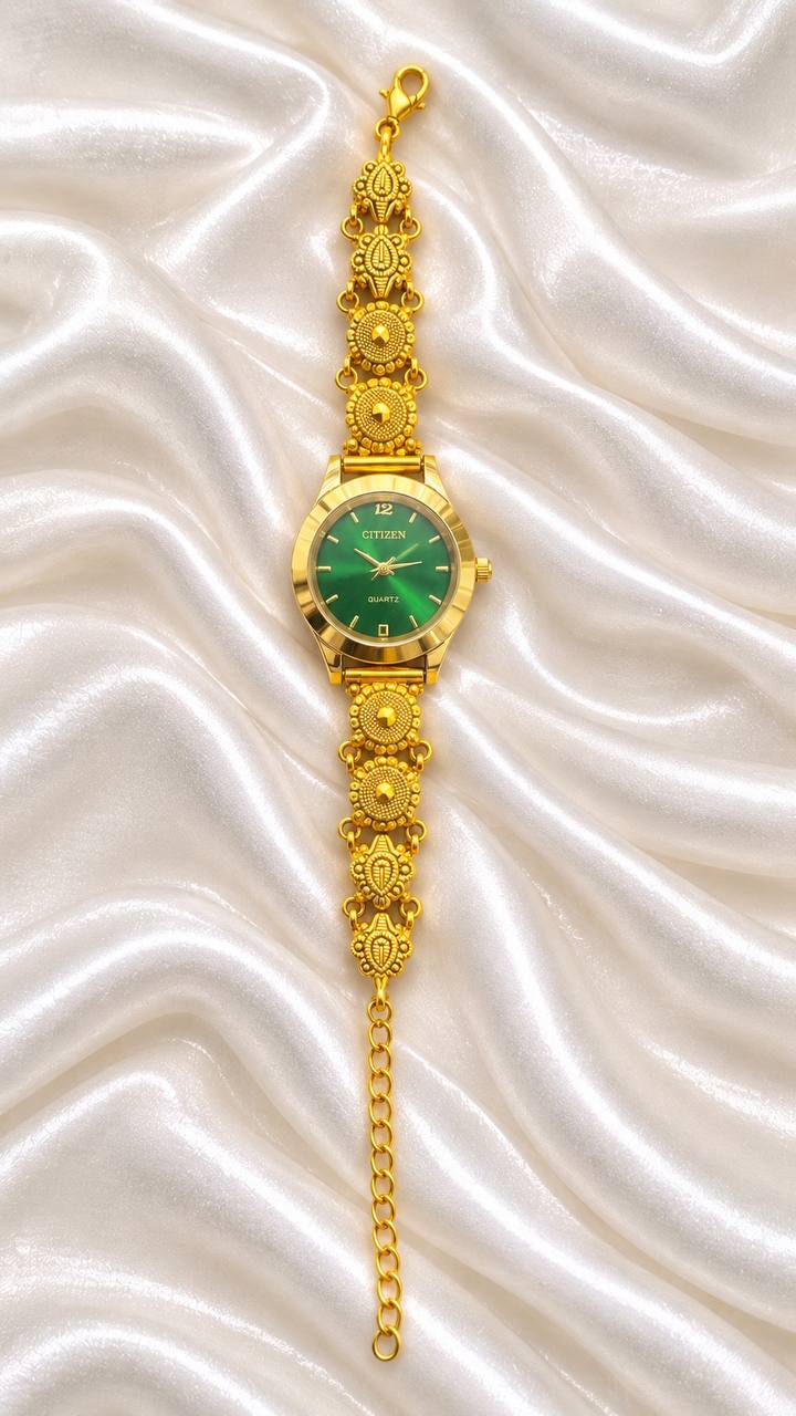 Silver nithya watch with antique finish