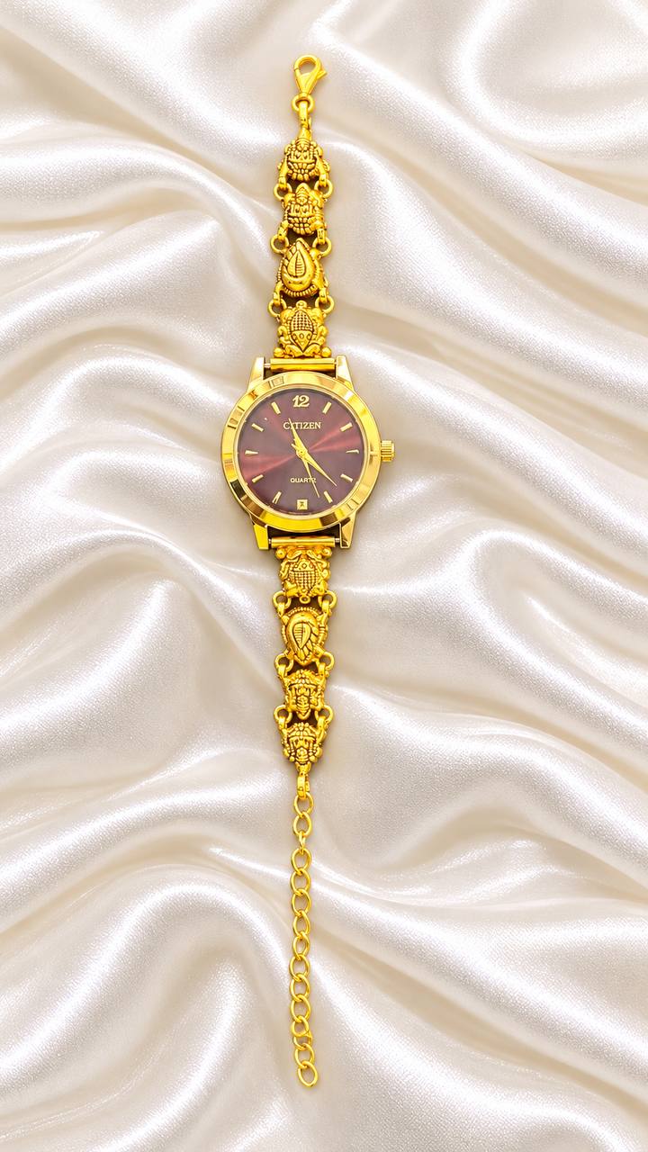 Silver vennila watch with antique finish