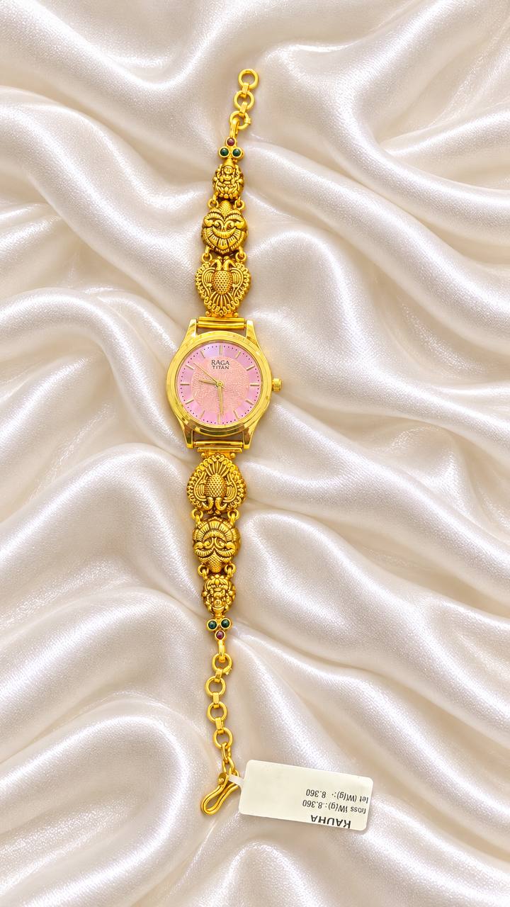 Silver neya watch with antique finish