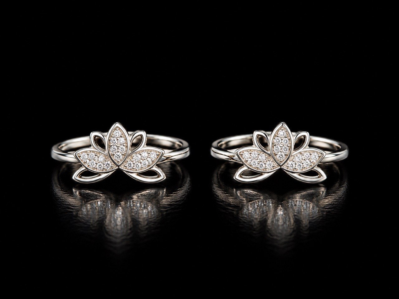 Silver lotuss toe ring