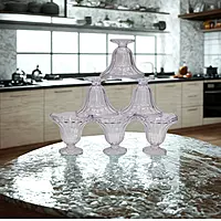 Classic Ice Cream Bowl Plastic Cup Set 6 Pcs Gift Set Box