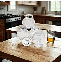 Yera Set of 4 Food Grade Glass Jar Container for Storage