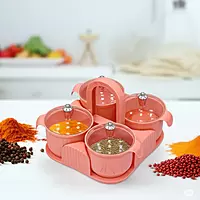 4 Pc Jar Set, Stylish Dry Fruit, Masala, Mukhwas Box Set