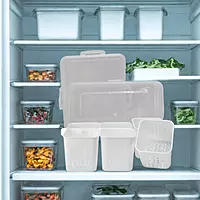 6 Grid Fridge Storage Container with Lock Lid
