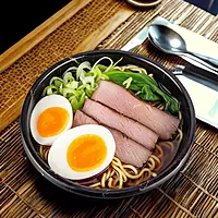 Melamine Black Golden Marble Print Bowl