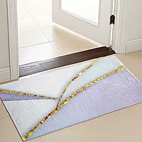 Gray Soft Rug Carpet Printed 23.5*15 inch