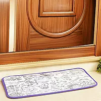 Gray Soft Rug Carpet Printed 23.5*15 inch