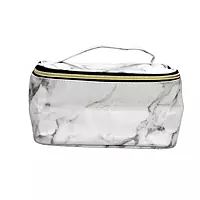 White Marble Design Makeup Pouch Cosmetic Bag