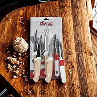 3 Pcs Premium Stainless Steel Knife And Peeler Set