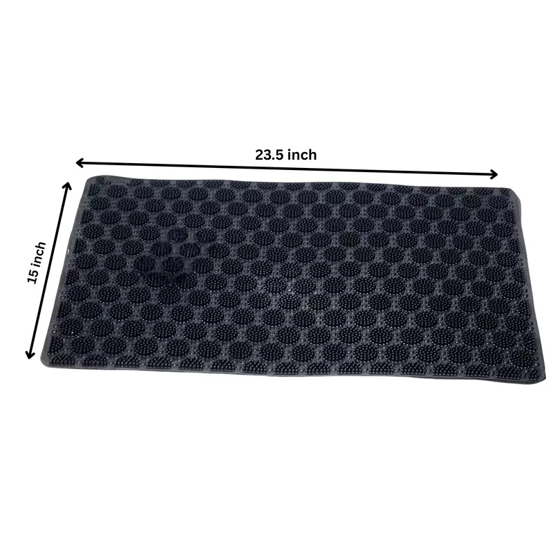 Anti Skid Doormat for Entryway  Bathroom Gray Black